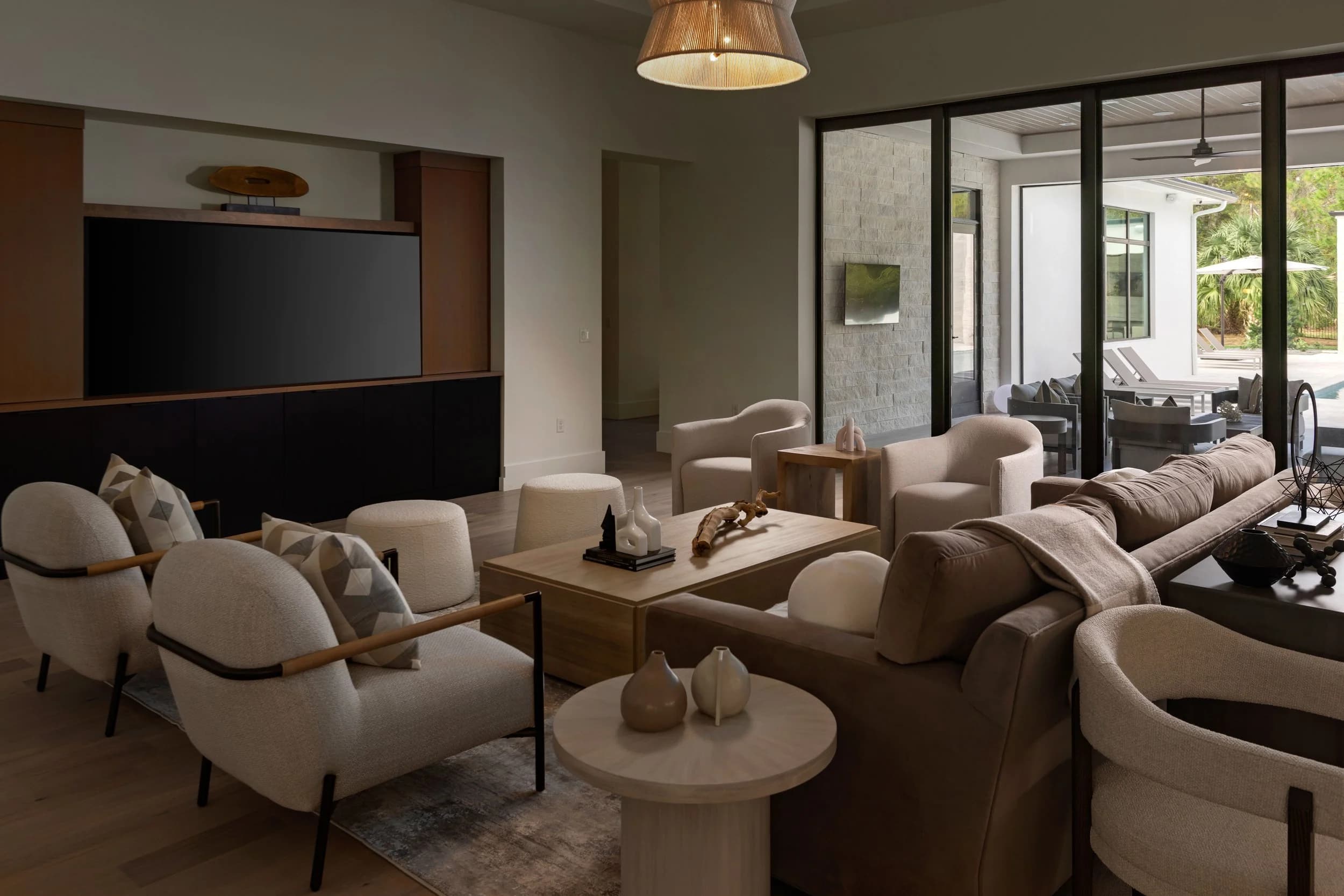 Media lounge, private estate